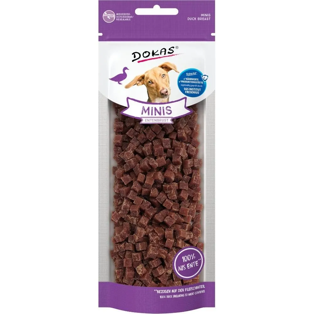 Dokas Minis andebryst 70 g - små hundesnacks af and